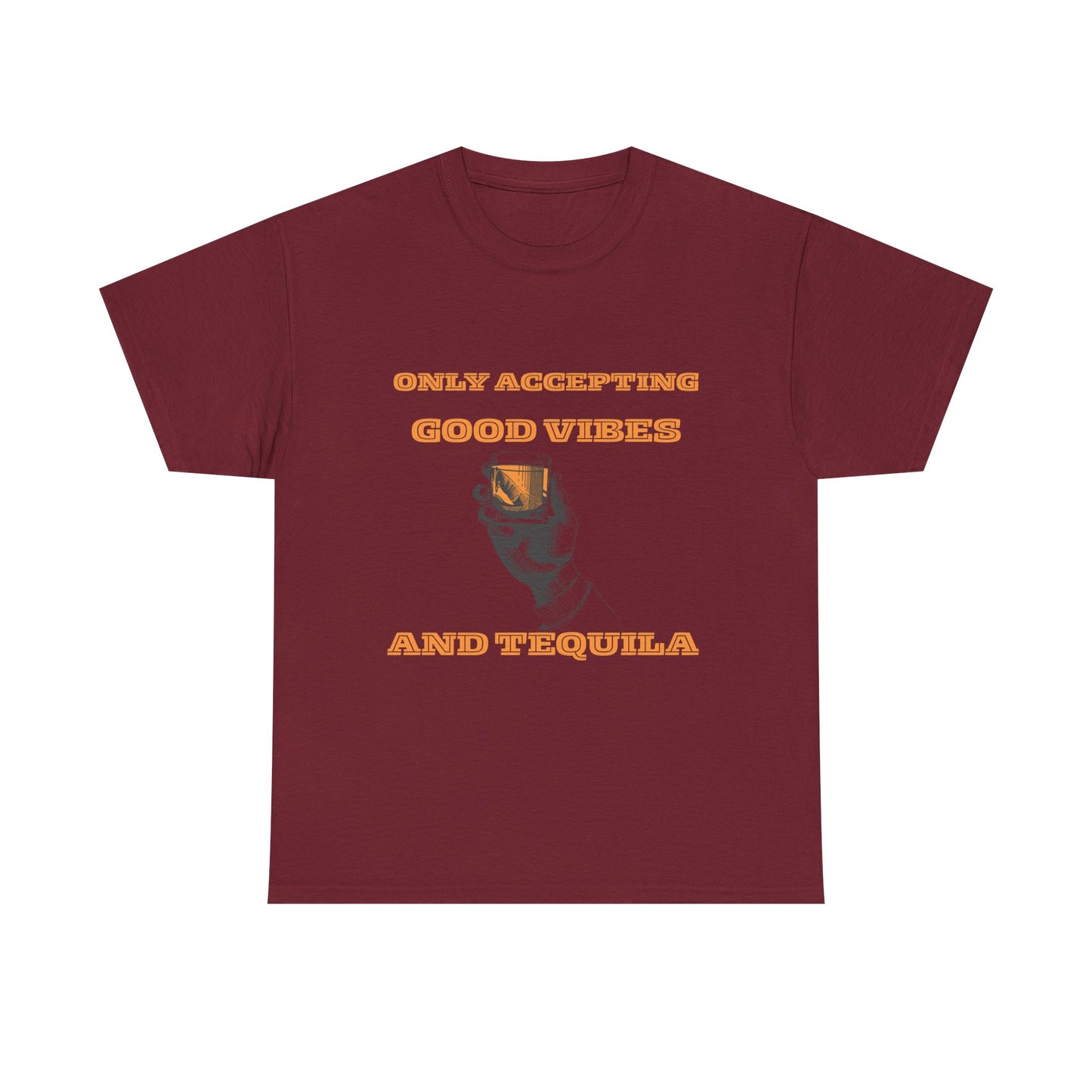 Good vibes and tequila - fun shirt for birthdays, christmas or any occasion.