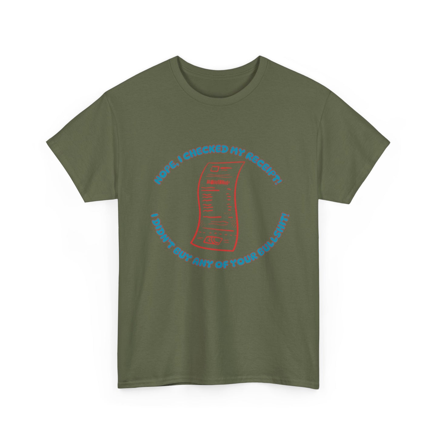 Receipt Blue - fun shirt for birthdays, christmas or any occasion.