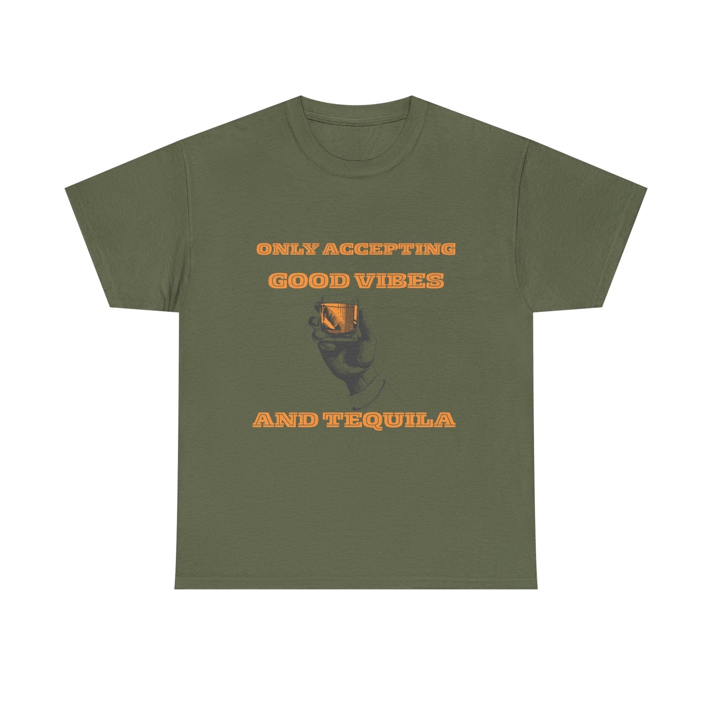 Good vibes and tequila - fun shirt for birthdays, christmas or any occasion.