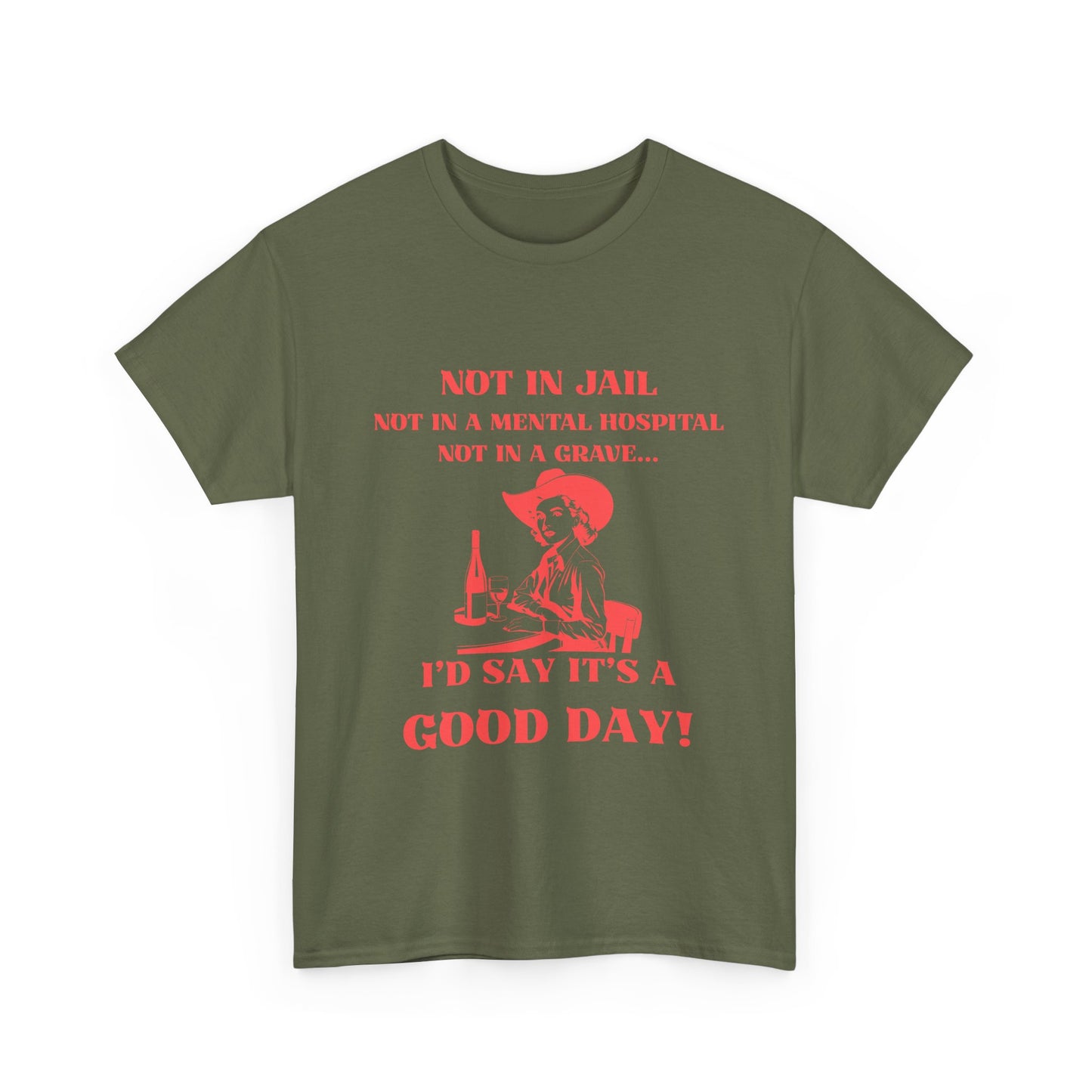 Not in jail - fun shirt for birthdays, christmas or any occasion.